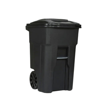 48 Gallon Garbage Cans Trash Cans With 2 Rugged Wheels Ergonomic Handle And Lid Heavy Duty Construction Built For Toughness And Maximum Impact Resistance Perfect For Both Indoor Or Outdoor Use
