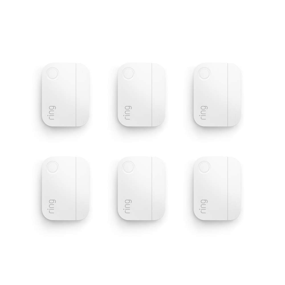 Ring Alarm Contact Sensor 6-Pack - 2nd Gen | Monitor 6 Doors or Windows | Instant Alerts | Approximately 3-Year Battery Life | Slim Design | Easy Installation | Base Station Required