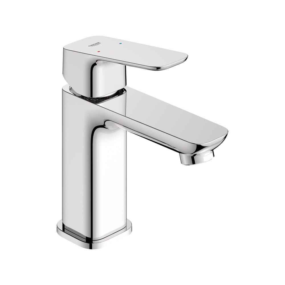 Grohe 1018990000 Cubeo Single Hole Single Handle S-Size Bathroom Faucet, Less Drain, 1.2 GPM, Starlight Chrome