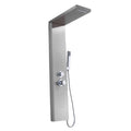 ADPT Shower Tower System,Top Spray Waterfall, Hand Shower, Back Spray Panel - Wall-Mount 304 Stainless Steel Panel for Hotel, Home, Resort