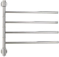 Wall Mounted Towel Warmer Electric Towel Rack Bathroom Rotatable Towel Heater Let You No Longer Feel Wet and Cold of Towel Plugin ()
