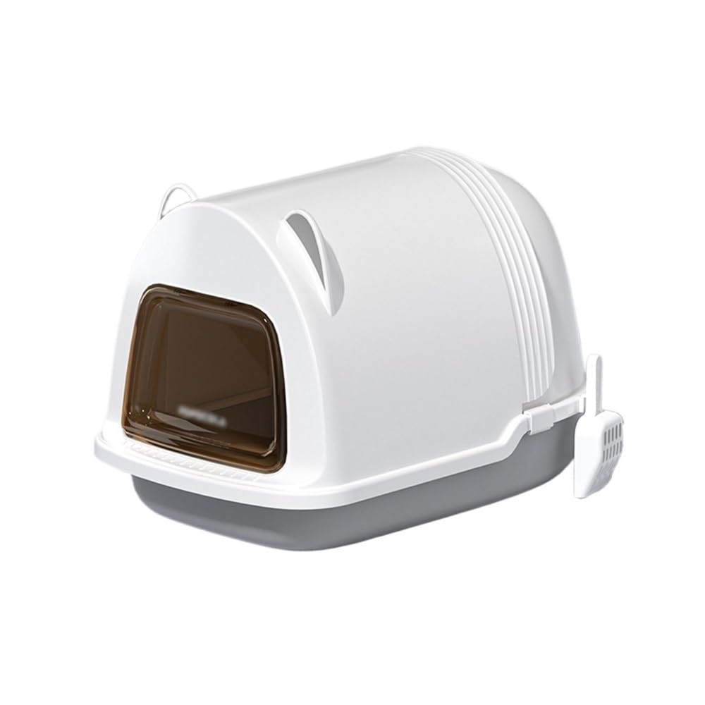 Pet Supplies, Enclosed Large Cat Litter Box with Hood, Anti-Splash & Easy-Clean Tray