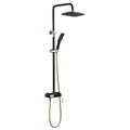 Shower Faucets,Bathroom Shower Bath Faucet Waterfall Shower Head Set Wall Mounted Faucet Bath Shower System,Black