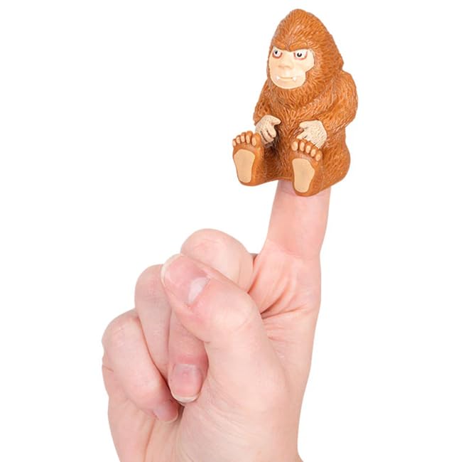 Archie Mcphee Bigfoot Finger Puppets - Bulk Box, 2-inch Length, Soft Vinyl, Multicolor, 13095