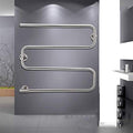 LUNEZY Heater Towel Rack, Electric Towel Warmer for Bathroom Stainless Steel Electric Curved Energy Saving Safety Home Bathroom Accessories Towel Dryer, 27.6924.8
