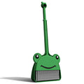 Mini Broom with Dustpan for Boy I Kids Small Cleaning Set Combo Pretend Play I Toddler Kitchen Dress Up Toys–Frog Green