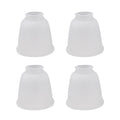 Aspen Creative 23045-4A Transitional Frosted/White Paint Inside Ceiling Fan Glass Shade 2-1/8" Fitter, 4-5/8"D x 4-5/8"H, 4Pack