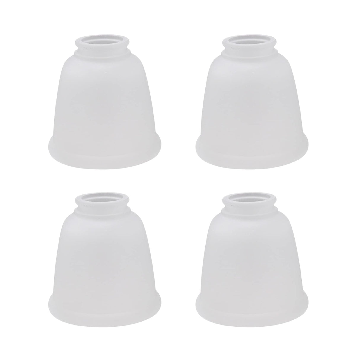 Aspen Creative 23045-4A Transitional Frosted/White Paint Inside Ceiling Fan Glass Shade 2-1/8" Fitter, 4-5/8"D x 4-5/8"H, 4Pack