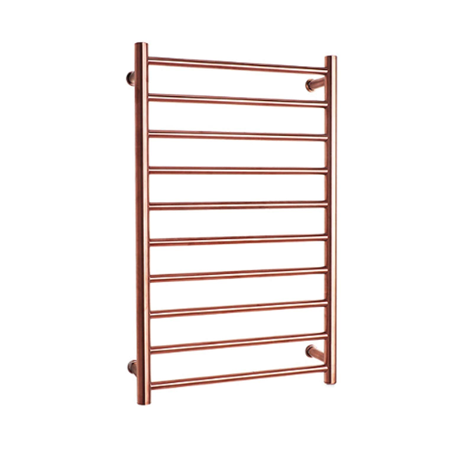 Intelligent Heated Towel Rack, Electric Towel Warmer Wall-Mounted 10 Bars Stainless Steel Towel Rail for Home Bathroom Plug-in/Hardwired, Plating,Rose Gold,Plug in (Rose Gold Hardw