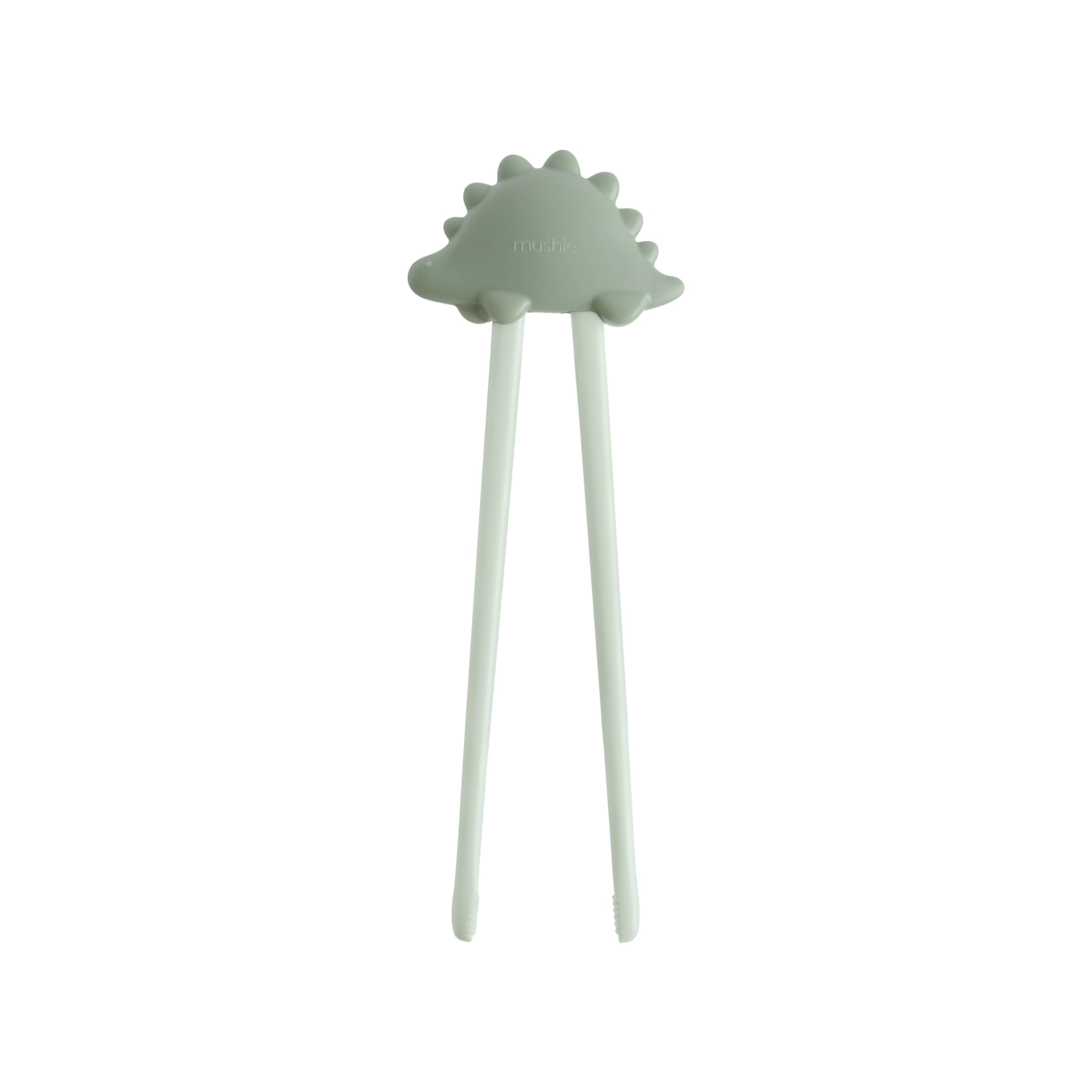 mushie Dinosaur Training Chopsticks for Kids | 7" Reusable BPA-Free Toddler Learning Chopsticks 2 Years+ (Dried Thyme)