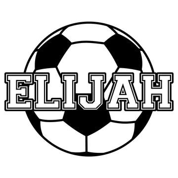 Soccer Custom Name Vinyl Wall Decal Sticker for Boys or Girls
