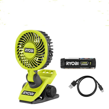 RYOBI USB Lithium Clamp Fan Kit (Renewed)