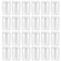 Clear Plastic Mason Jars (18 oz 24 pack) | With Screw-On Airtight Lids | Refillable | No BPA | Perfect for Crafts, Herbs, Slime, Food & Liquids | Made in USA