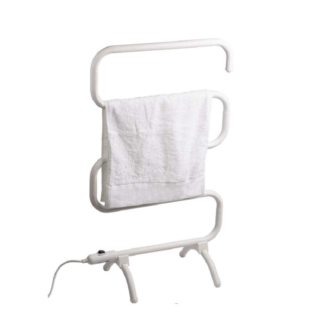Bathroom Towel Drying Rack Electric Stainless Steel Wall Mounted Electric Heated Towel Rack Warmer with Shelf Built-in tat, Plug-in Design