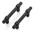 30 Pack Black Cabinet Handles - 3" Hole Center Cabinet Pulls Matte Black Drawer Pulls Cabinet Hardware Kitchen Handles for Cabinets