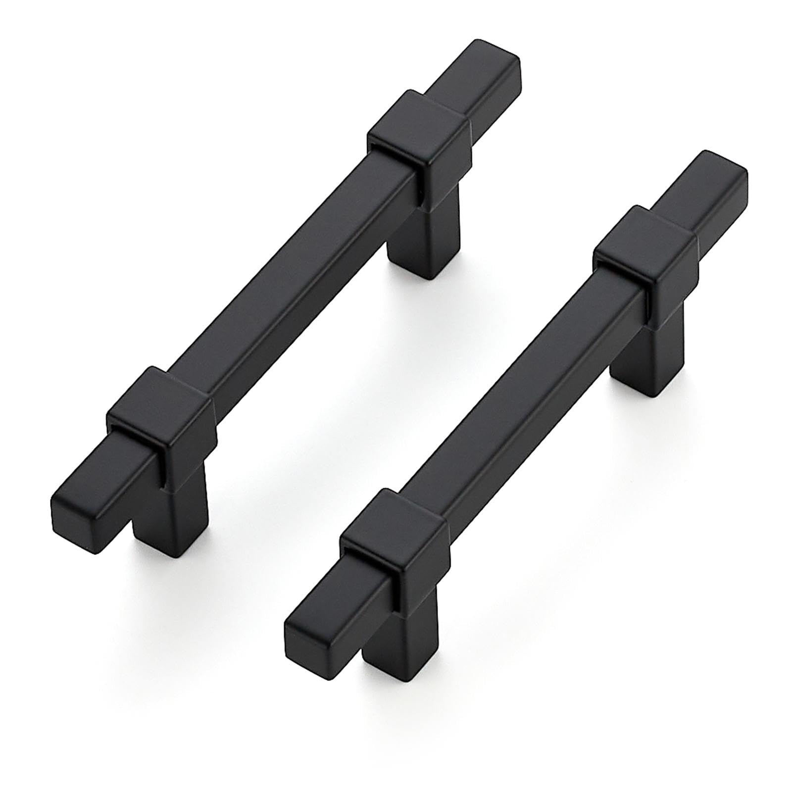 30 Pack Black Cabinet Handles - 3" Hole Center Cabinet Pulls Matte Black Drawer Pulls Cabinet Hardware Kitchen Handles for Cabinets