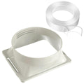 Portable Air Conditioner Exhaust Hose Coupler Window Adapter A/C Connector, Connecting The Portable AC and 5.9” Exhaust Hose?Suit for Air Conditioning Exhaust Port (Square)