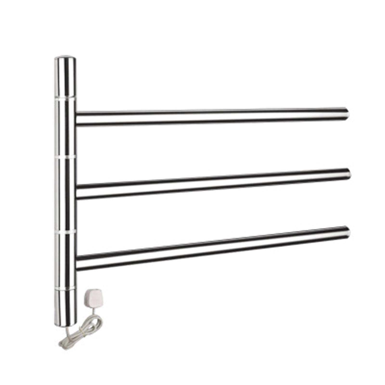 Nordic Style Electric Towel Warmer Rack, Electric Heated Towel Rack Bathroom Electric Heated Towel Rail Shelf/Plug in