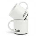 COLLECTIVE HOME - Mom and Dad Mug Set, 2 Pack Gift for Parents Anniversary Wedding Christmas, Ceramic Coffee Cup Pair (DAD/MOM)