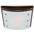 Hunter 90065z Ellipse Decorative Bathroom Ventilation Exhaust Fan with Light and Night-Light, Matte Opal Glass, Imperial Bronze Finish, Medium
