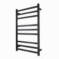 Electric Towel Warmer Black Heated Towel Rail Radiator Wall-Mounted Electric Heated Towel Rack and Drying Racks for Bathroom 9 Bars Hardwire (HardWire) ()