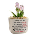 Your Last Everything - Personalized Custom Glass Everlasting Tulips Artificial Flower Dome LED Light Room Decor Anniversary Romantic Present for Girlfriend Wife Valentine's Day Birthday Keepsake