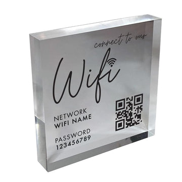 Personalized Wifi QR Sign - QR Code Scanner, Wifi Password Sign, What’s The Wifi Code, Guest Wifi Password, Couples Gift