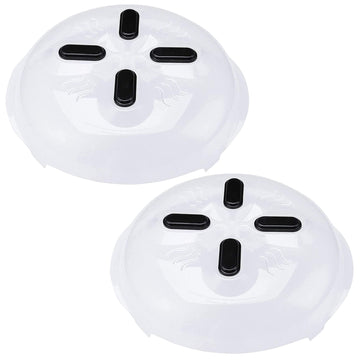 HOVER COVER Magnetic Microwave Splatter Cover for Food - 12" - 2 pack Black