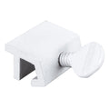 Prime-Line U 9823 Aluminum, White Finish, Sliding Window Security Lock (4 Pack) | For 1/8 Inch Wide Rail
