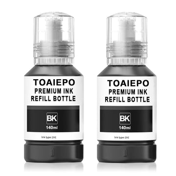 Black T502 Refill Ink Bottle Replacement Work for ET-2850 ET-2760 ET-3850 ET-3710 ET-3750 ET-3760 ET-4850 ET-4750 Printer
