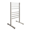 Electric Heated Towel Rail Radiator Portable Freestanding Towel Warmer Drying Rack with 8 Square Bars 75W 304 Stainless Steel Bathroom Thermostat Heated Towel Rack
