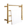 APUM Towel Warmer -4 Bar Electric Heated Towel Rack for Bathroom, Wall Mount PluginHardwired Stainless Steel Polish, Drying Builtin Timer