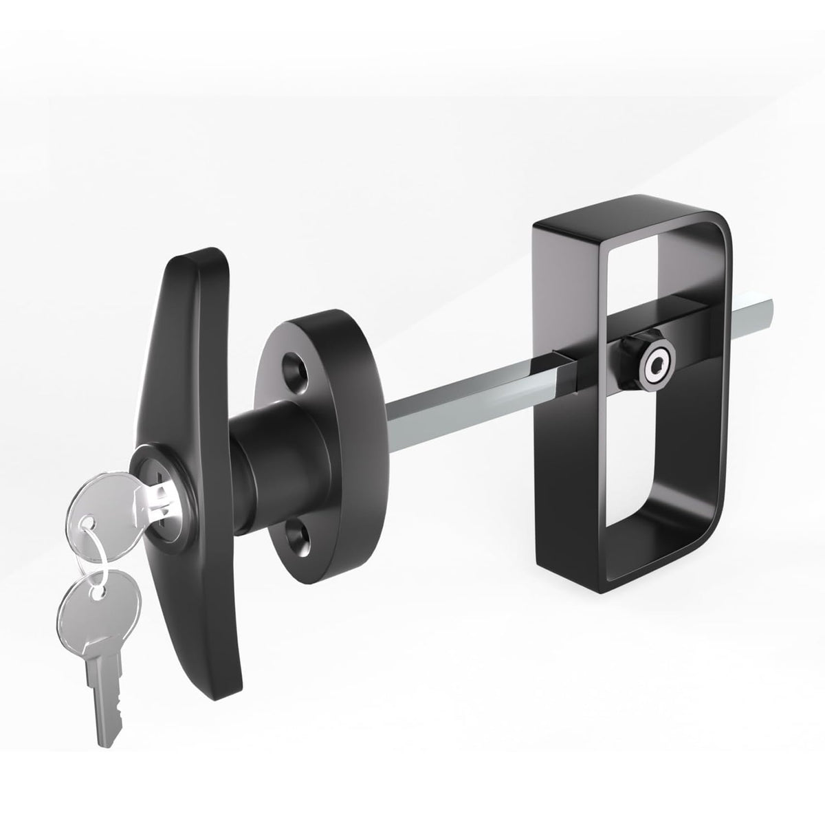Shed Lock, 5-1/2" Steam with 2 Keys, Shed Door Latch, Door Lock Latch, Shed Door Hardware- Black