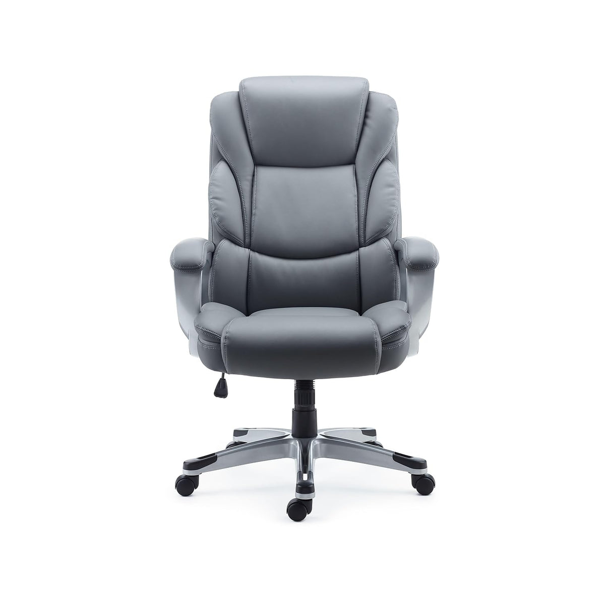 Staples Mcallum Bonded Leather Manager Office Chair, Gray, 1 Pack, Grey