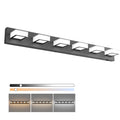 Ralbay Black Bathroom Lights Fixtures Dimmable 5 Color Temperature Black Acrylic Modern Matte Black Vanity Light for Bathroom 40.4inch