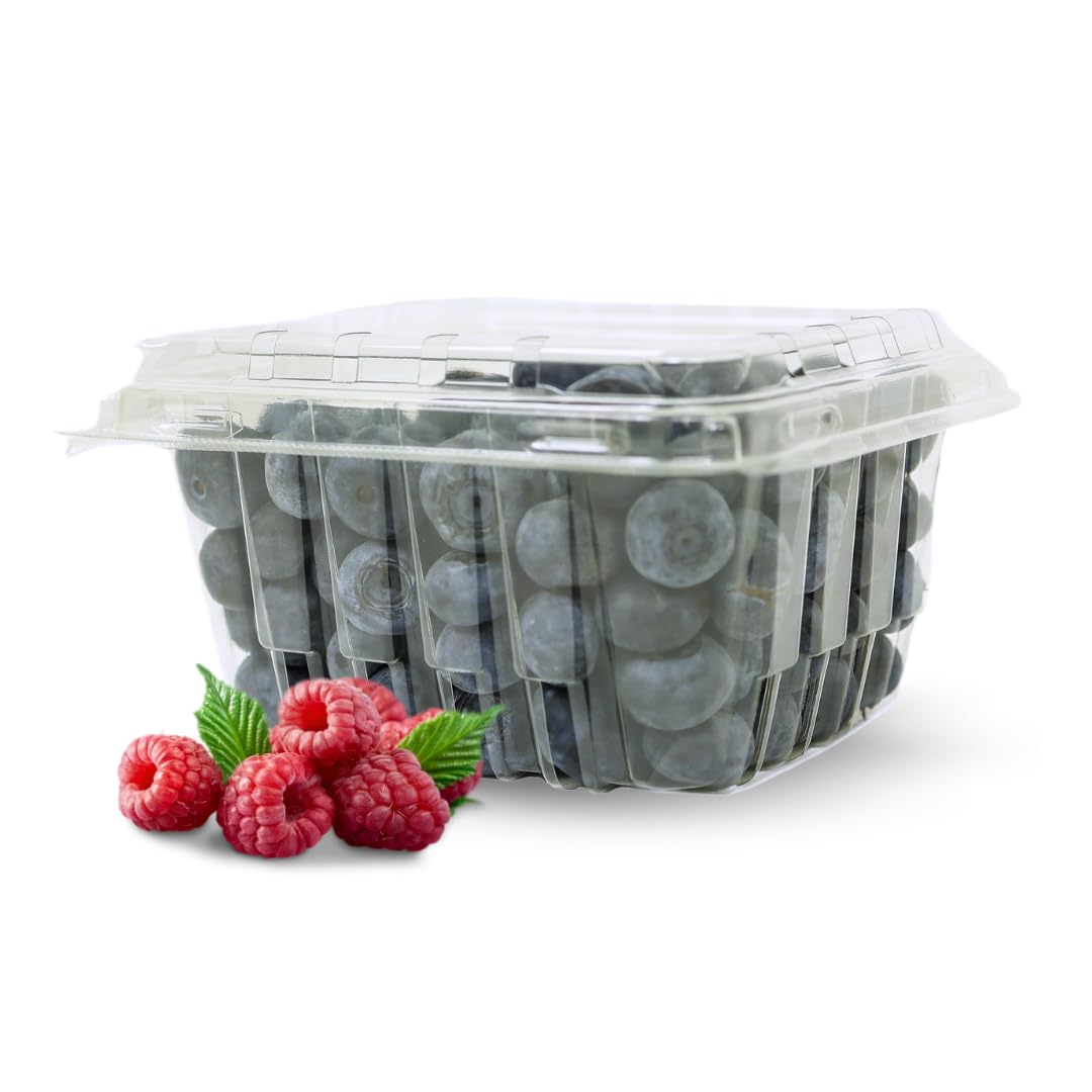 35 PACK - Plastic Berry Basket/Produce Containers - Pint Size for Blueberries, Raspberries, Strawberries