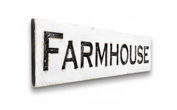 Farmhouse Wood Sign 40"x10" – Carved Rustic Farmhouse Wall Decor – Handmade Wooden Sign – Country Home Decor – Made in North Carolina – Ready to Hang
