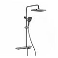 Rain Shower System, Gray Shower Faucet Set Adjustable Height Shower Fixtures 3 Functions Bathroom Shower Faucet Set with 3 Modes Handheld Sprayer, Rain Shower Head, Hidden Bathtub Spout