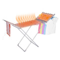 Towel Rack Electric Heated Clothes Dryer Airer,Portable Folding Towel Warmer Drying Rack with 20 Heated Tubes,X-type Stable Standing Heating Dry Racks for nursery/Baby Room/Public Bathroom,Energy-Effi