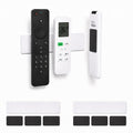 Magnetic Remote Control Holder Kit, Self-Adhesive Wall Mount Organizer for TV & AC Remotes, Flexible Magnetic Strip with Metal Plate, No-Drill, Fits Flat & Curved Surfaces (3 Pack, 3-in-1)