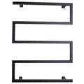 Electric Heated Towel Rail Bathroom Radiator, 304 Stainless Steel Electric Towel Warmer Drying Rack, Intelligent Wall Mounted Heated Towel Rack with LED Switch,Black,Plug in (Black Plug in)