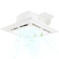 Bathroom Exhaust Fan with LED Light 145 CFM, 11.8" Panel, 1.0 Sone Low Noise?Cutout Size 10" x10"?Duct 4 Inch Quiet Bath Ceiling Vent Fan Combo with 6500K 1200LM LED, for Bathroom, Laundry, Shower