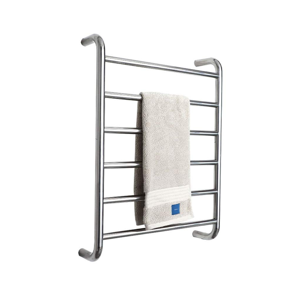 Bathroom Towel Drying Rack Electric with 6 Bar Wall Mounted Heated Drying Rack Stainless Steel Towel Warmer Built-in tat