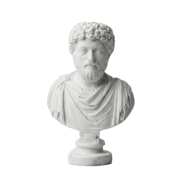 Marcus Aurelius Bust - Elegant Marble Statue | Inspirational for Stoicism and Meditations | Ideal for Home Decor and Philosophy Book Collections I Marcus Aurelius Statue (9 - Inch)
