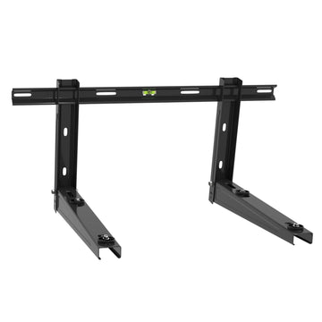 ICOOL Mini Split Wall Mounting Bracket for 9000-36000 BTU Universal Ductless Air Conditioners, Heat Pumps, Compressors & HVAC Systems, Outdoor Heavy Duty Foldable Wall Mount Condenser Bracket, Black