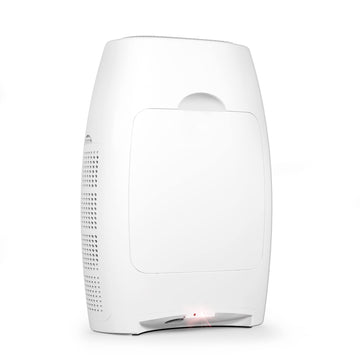 EyeVac Air- 2-in-1 Touchless Vacuum and HEPA Air Purifier for a Clean, Healthy Home. Limited Edition Color: White with White Canister (Renewed)