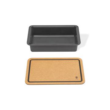 Weber Works Cutting Board & Basin – Food?Safe Grill Prep Station for Marinating, Storing & Transporting Food with Dual?Sided Cutting Board Lid, Grill Accessory