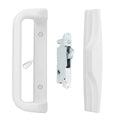House Guard Sliding Patio Door Handle Set, Mortise Lock, 3-15/16", White | Fits 1-1/4" to 2" thick sliding glass doors; reversible design. Key cylinder not included.