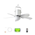 HZZ 21'' Ceiling Fan with Light, 21600mAh Rechargeable Battery, USB-C Fast Charge, DC Brushless Quiet Fan, RF Remote, 3 Installation Modes, for Gazebo, Patio, Camping Tent, Garage, RV, Emergency Use