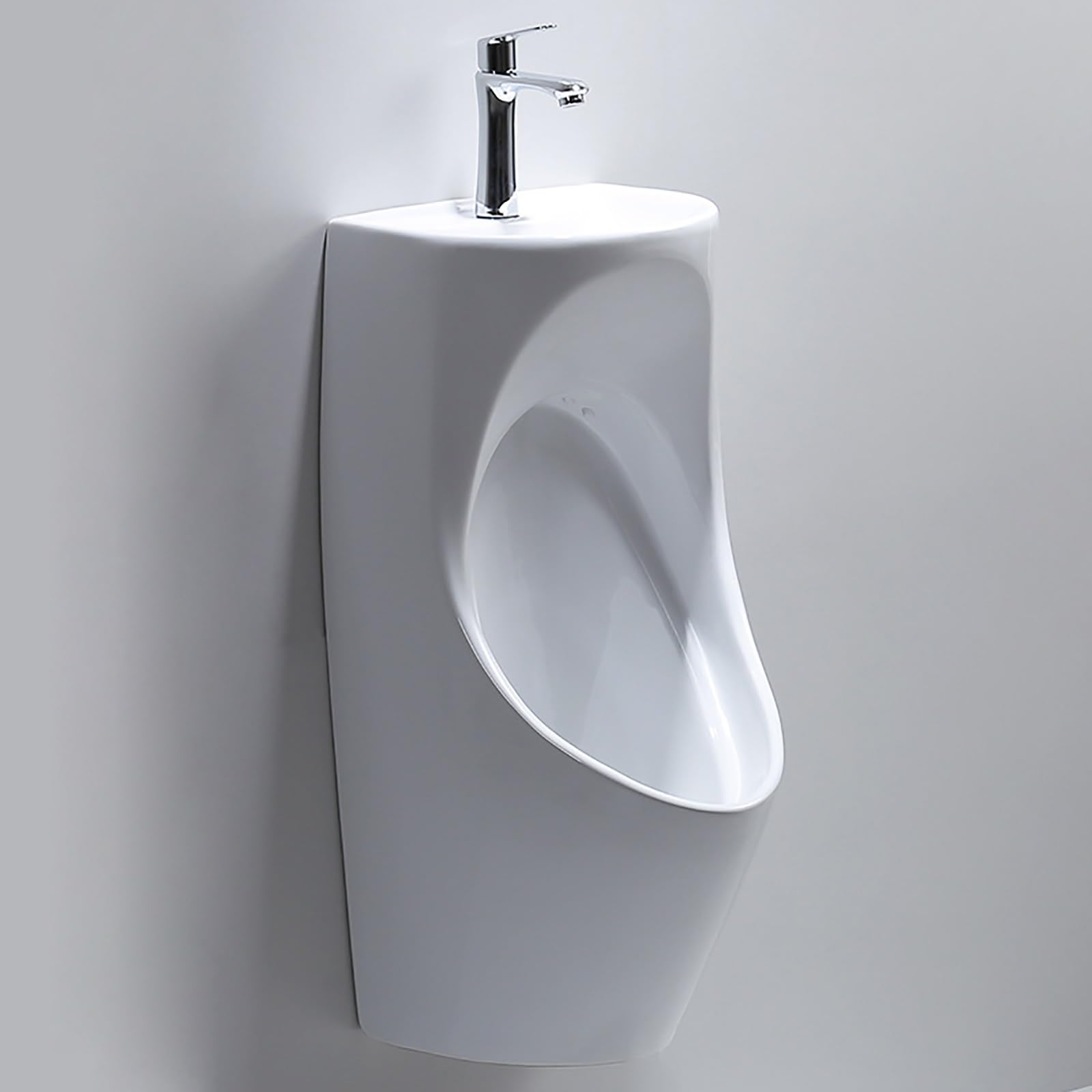 Urinals for Men Spill Proof, with Wash Basin and Faucet, Ceramic Urinals, Urinals for Men Spill Proof Nighttime, Urinals for Men Bathroom, Outdoor Urinal